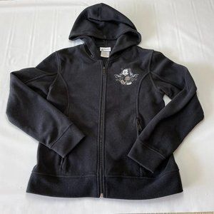 Disney Parks Disneyland Mickey Full Zip Hoodie Fleece Jacket Black Size Medium